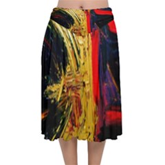 Abandoned Mine 1 Velvet Flared Midi Skirt by bestdesignintheworld