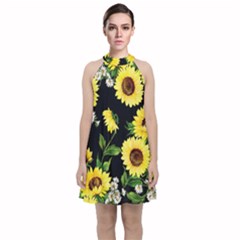 Sunflower Halter Neckline Dress 