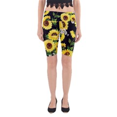 Sunflower Yoga Cropped Leggings by CasaDiModa