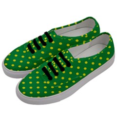 Polkadot Yellow Men s Classic Low Top Sneakers by berwies