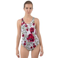 Poppy And Daisy Print Cut-out Back One Piece Swimsuit by CasaDiModa