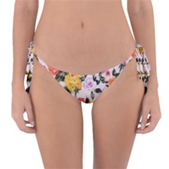 Colorful Roses Print Reversible Bikini Bottom by CasaDiModa