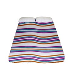 Colorful Wavy Stripes Pattern 7200 Fitted Sheet (full/ Double Size) by dflcprints