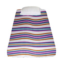 Colorful Wavy Stripes Pattern 7200 Fitted Sheet (single Size) by dflcprints