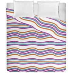 Colorful Wavy Stripes Pattern 7200 Duvet Cover Double Side (california King Size) by dflcprints