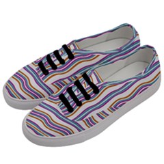 Colorful Wavy Stripes Pattern 7200 Men s Classic Low Top Sneakers by dflcprints