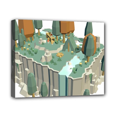 Camping Low Poly 3d Polygons Canvas 10  X 8  by Simbadda