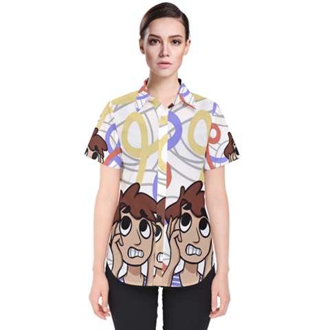 Unordered Chaos Women s Short Sleeve Shirt by Simbadda