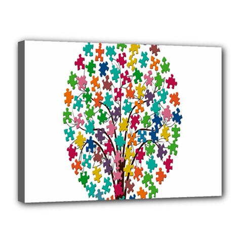 Tree Share Pieces Of The Puzzle Canvas 16  X 12  by Simbadda