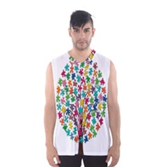 Tree Share Pieces Of The Puzzle Men s Basketball Tank Top by Simbadda