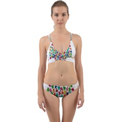 Tree Share Pieces Of The Puzzle Wrap Around Bikini Set by Simbadda