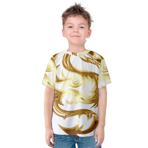 Dragon Animal Beast Creature Kids  Cotton Tee by Simbadda