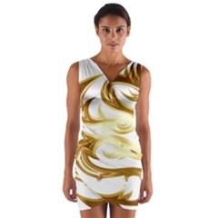 Dragon Animal Beast Creature Wrap Front Bodycon Dress by Simbadda