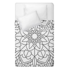 Floral Flower Mandala Decorative Duvet Cover Double Side (single Size) by Simbadda