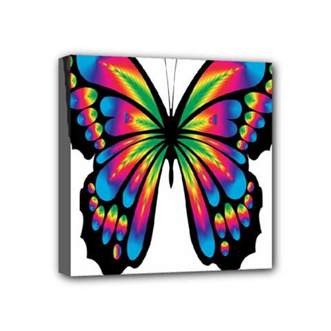 Abstract Animal Art Butterfly Mini Canvas 4  X 4  by Simbadda