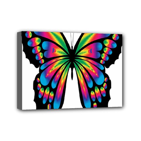 Abstract Animal Art Butterfly Mini Canvas 7  X 5  by Simbadda