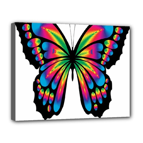 Abstract Animal Art Butterfly Canvas 14  X 11  by Simbadda