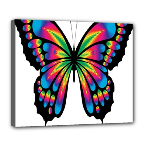 Abstract Animal Art Butterfly Deluxe Canvas 24  X 20   by Simbadda