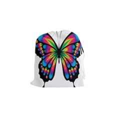 Abstract Animal Art Butterfly Drawstring Pouches (small)  by Simbadda