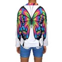 Abstract Animal Art Butterfly Kids  Long Sleeve Swimwear View2