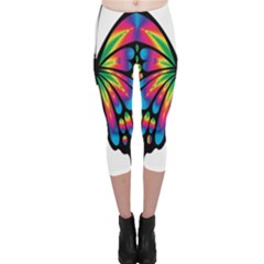 Abstract Animal Art Butterfly Capri Leggings  by Simbadda