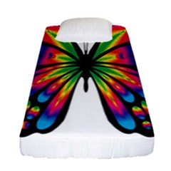 Abstract Animal Art Butterfly Fitted Sheet (single Size) by Simbadda