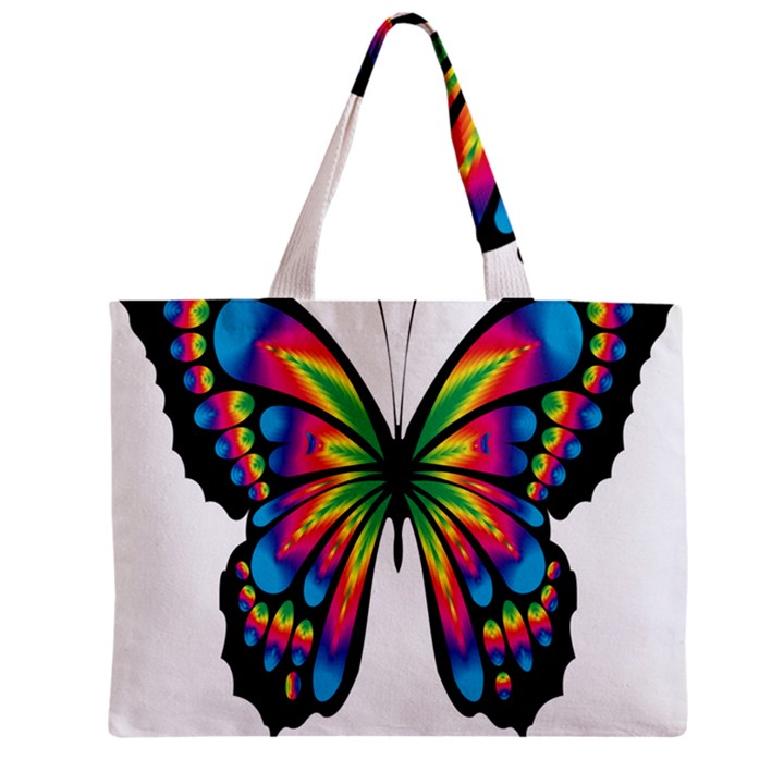 Abstract Animal Art Butterfly Zipper Mini Tote Bag