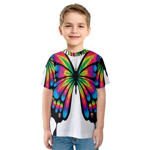 Abstract Animal Art Butterfly Kids  Sport Mesh Tee by Simbadda