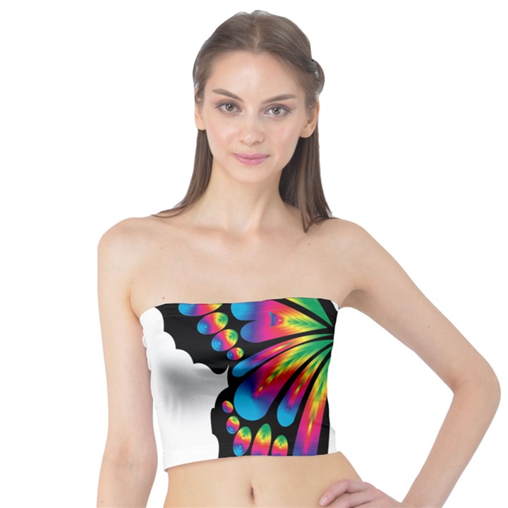 Abstract Animal Art Butterfly Tube Top