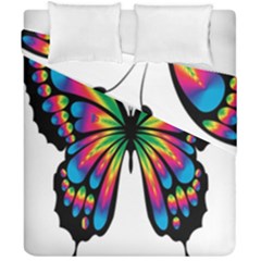 Abstract Animal Art Butterfly Duvet Cover Double Side (california King Size) by Simbadda