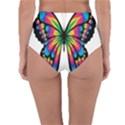 Abstract Animal Art Butterfly Reversible High-Waist Bikini Bottoms View2