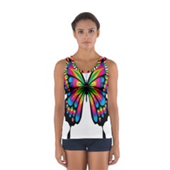 Abstract Animal Art Butterfly Sport Tank Top  by Simbadda