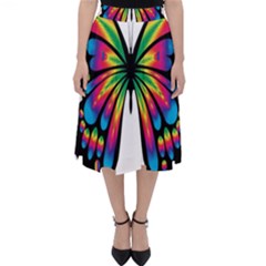 Abstract Animal Art Butterfly Folding Skater Skirt by Simbadda