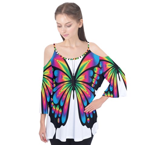 Abstract Animal Art Butterfly Flutter Tees by Simbadda