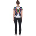 Abstract Animal Art Butterfly Short Sleeve Sports Top  View2