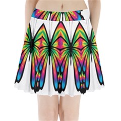 Abstract Animal Art Butterfly Pleated Mini Skirt by Simbadda