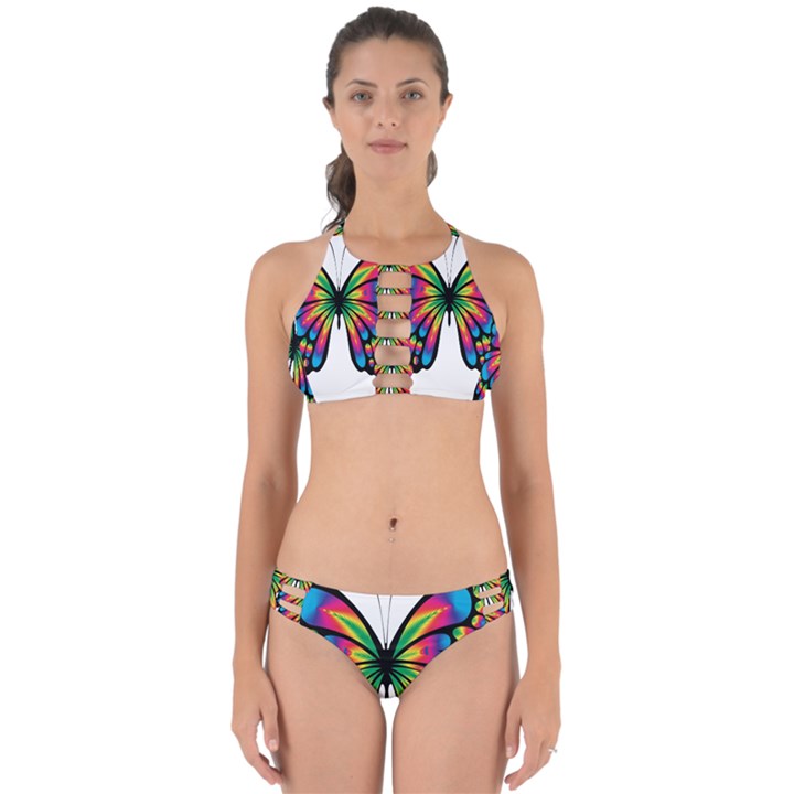 Abstract Animal Art Butterfly Perfectly Cut Out Bikini Set