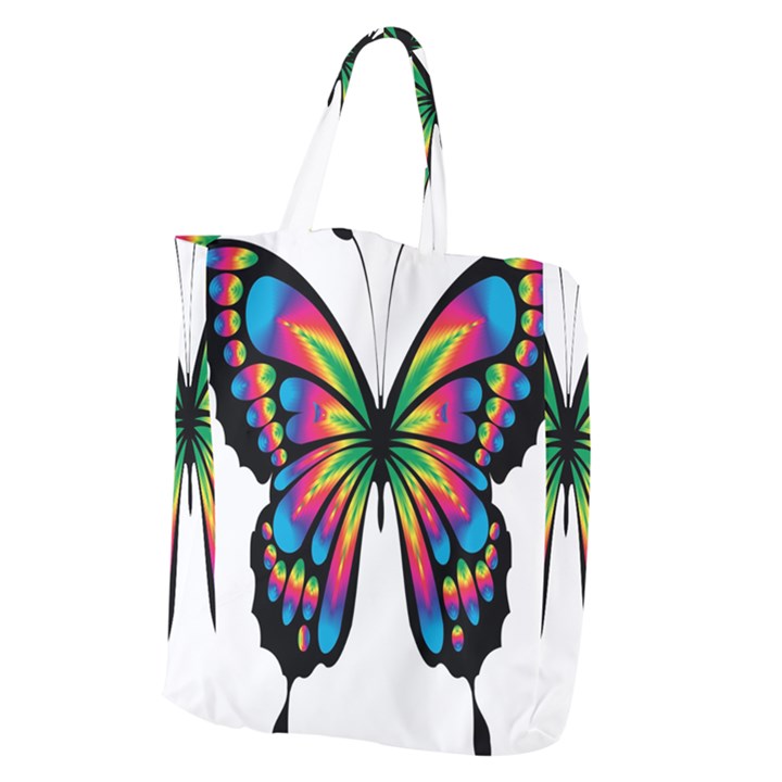 Abstract Animal Art Butterfly Giant Grocery Zipper Tote