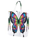 Abstract Animal Art Butterfly Giant Grocery Zipper Tote View2