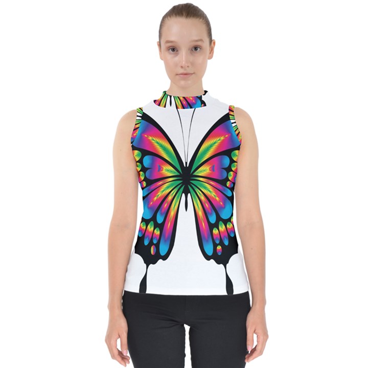 Abstract Animal Art Butterfly Shell Top