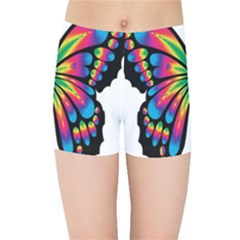 Abstract Animal Art Butterfly Kids Sports Shorts by Simbadda