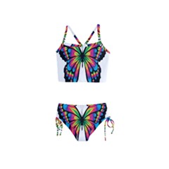 Abstract Animal Art Butterfly Girls  Tankini Swimsuit by Simbadda