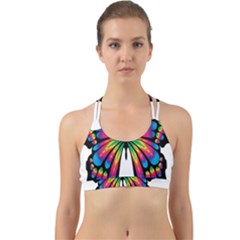 Abstract Animal Art Butterfly Back Web Sports Bra by Simbadda