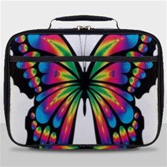 Abstract Animal Art Butterfly Full Print Lunch Bag by Simbadda