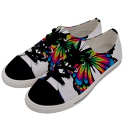 Abstract Animal Art Butterfly Men s Low Top Canvas Sneakers by Simbadda