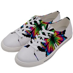 Abstract Animal Art Butterfly Women s Low Top Canvas Sneakers by Simbadda