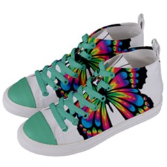 Abstract Animal Art Butterfly Women s Mid-top Canvas Sneakers by Simbadda