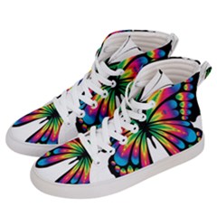 Abstract Animal Art Butterfly Men s Hi-top Skate Sneakers by Simbadda