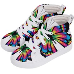 Abstract Animal Art Butterfly Kid s Hi-top Skate Sneakers by Simbadda