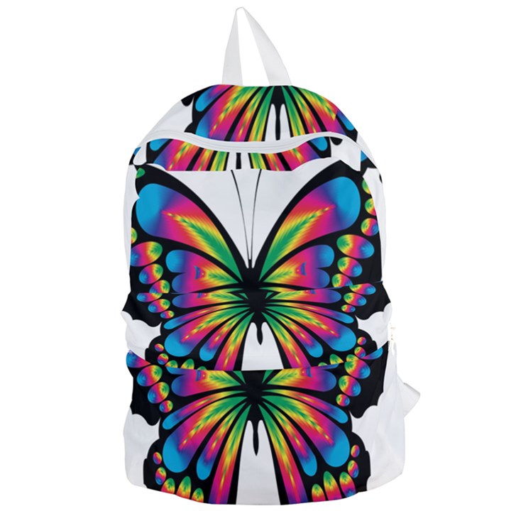 Abstract Animal Art Butterfly Foldable Lightweight Backpack